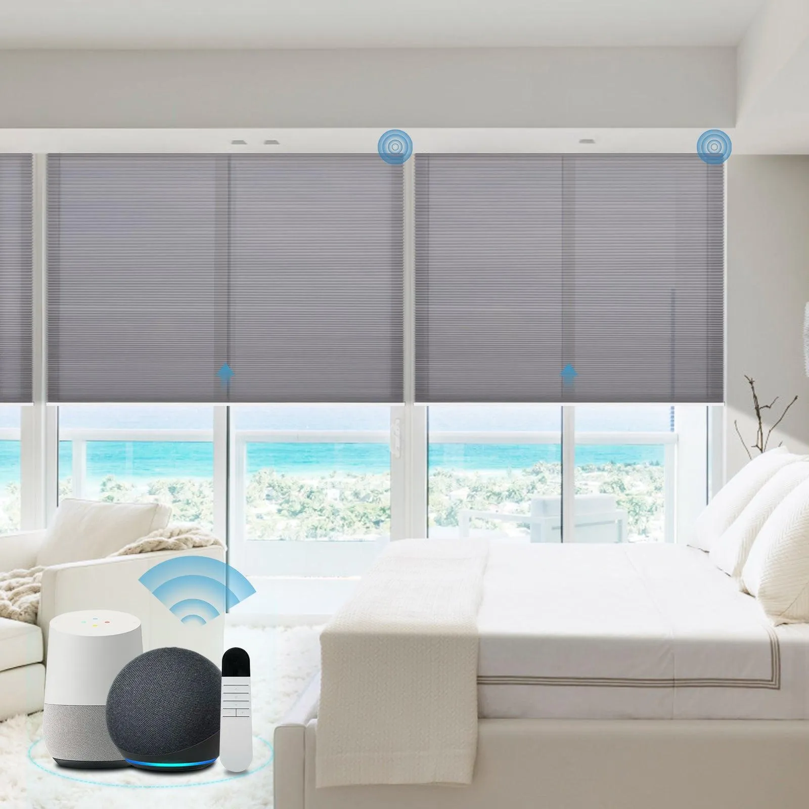 Motorized | Light Filtering | Rechargeable | Cellular Shades | Customizable