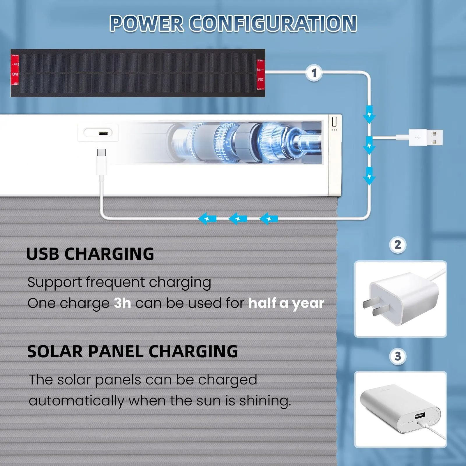 Motorized | Light Filtering | Rechargeable | Cellular Shades | Customizable