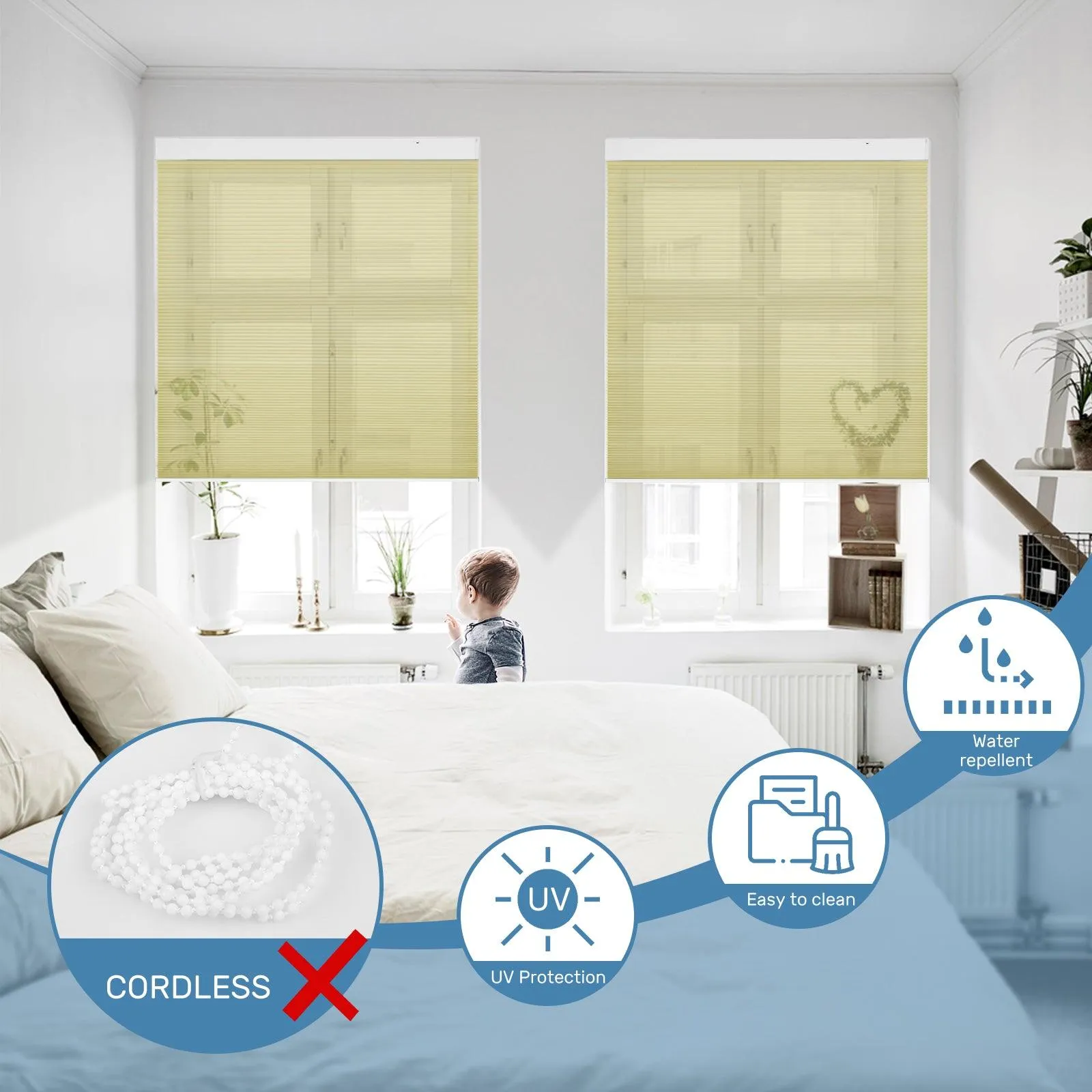 Motorized | Light Filtering | Rechargeable | Cellular Shades | Customizable