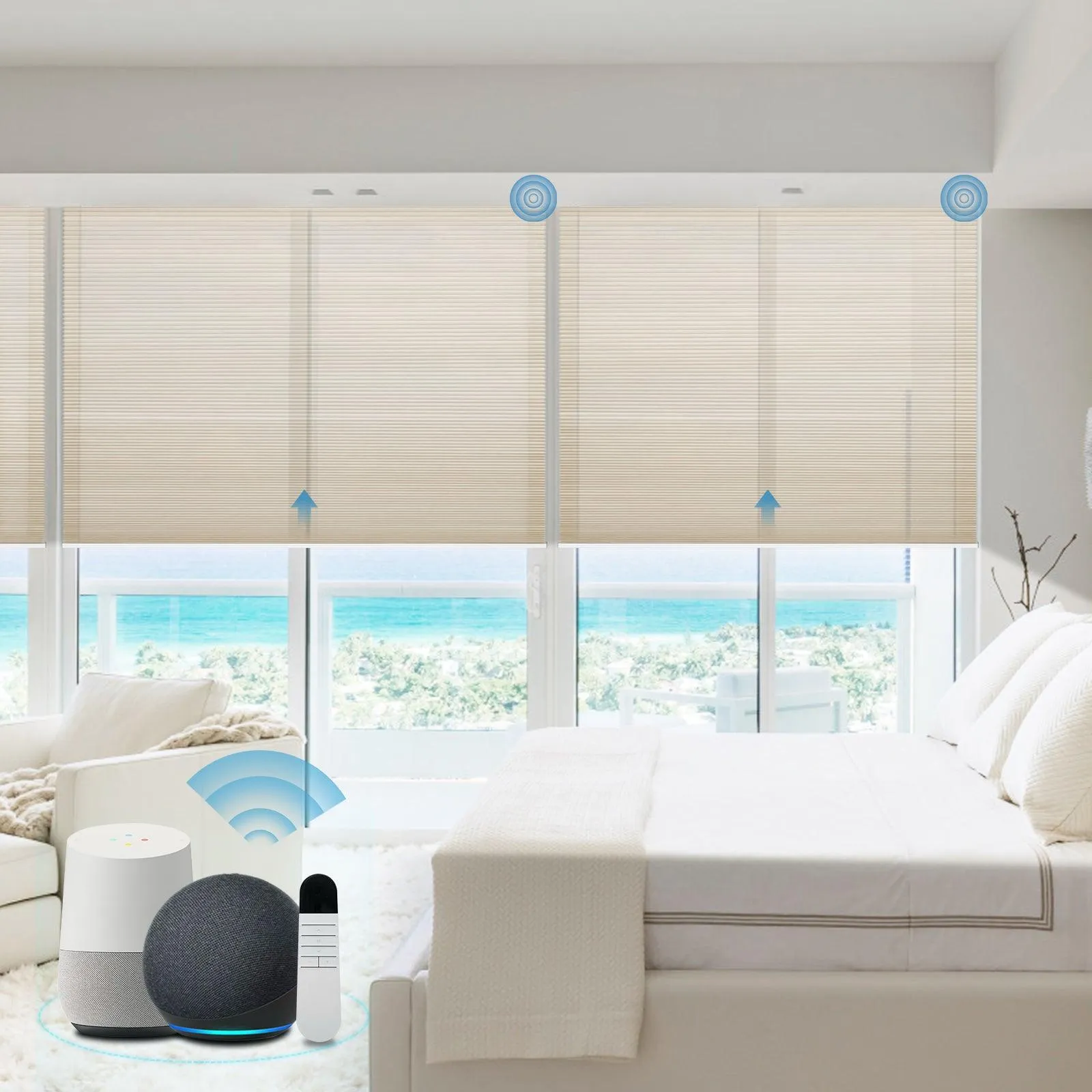 Motorized | Light Filtering | Rechargeable | Cellular Shades | Customizable