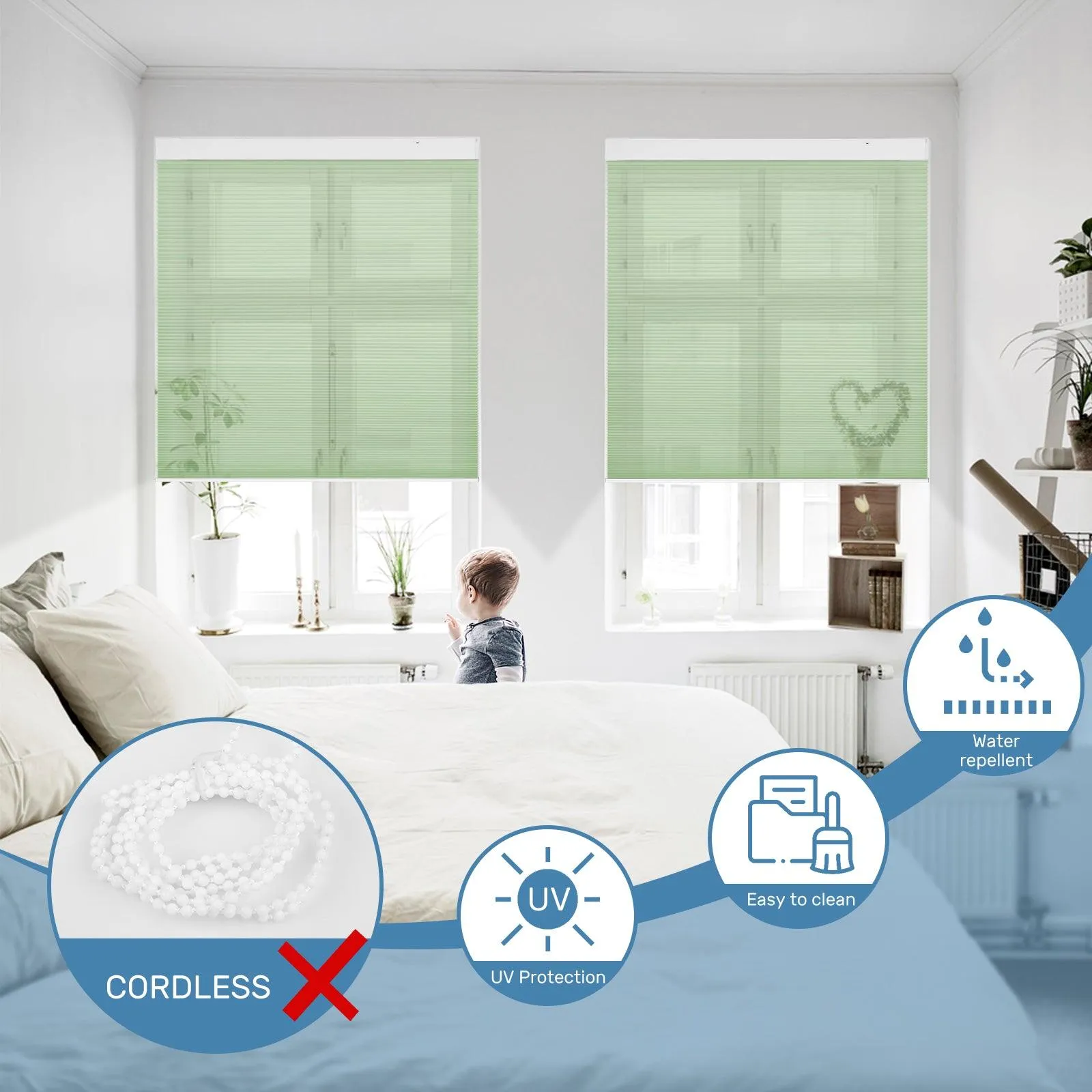 Motorized | Light Filtering | Rechargeable | Cellular Shades | Customizable