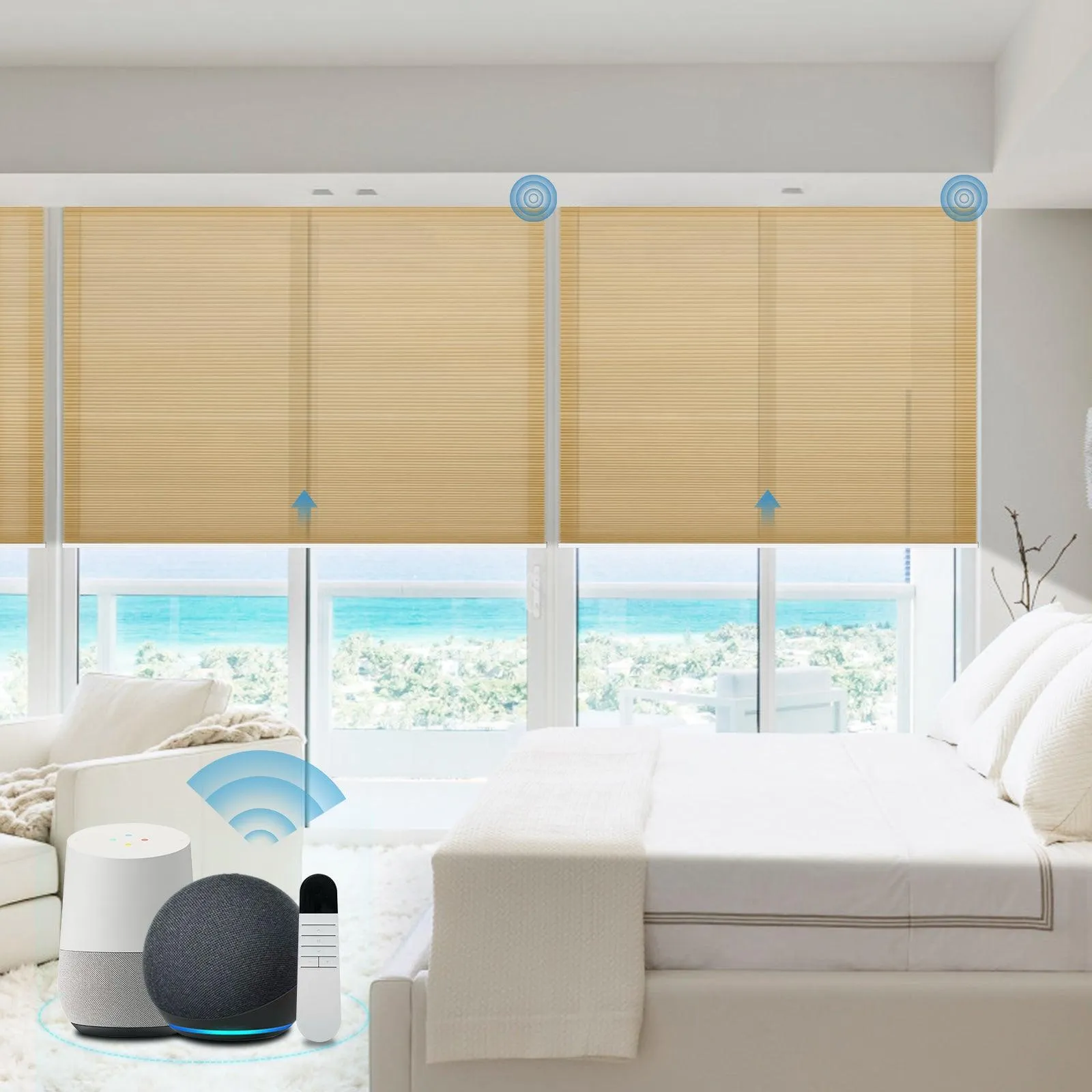 Motorized | Light Filtering | Rechargeable | Cellular Shades | Customizable