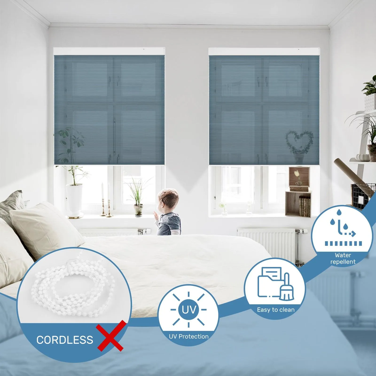 Motorized | Light Filtering | Rechargeable | Cellular Shades | Customizable