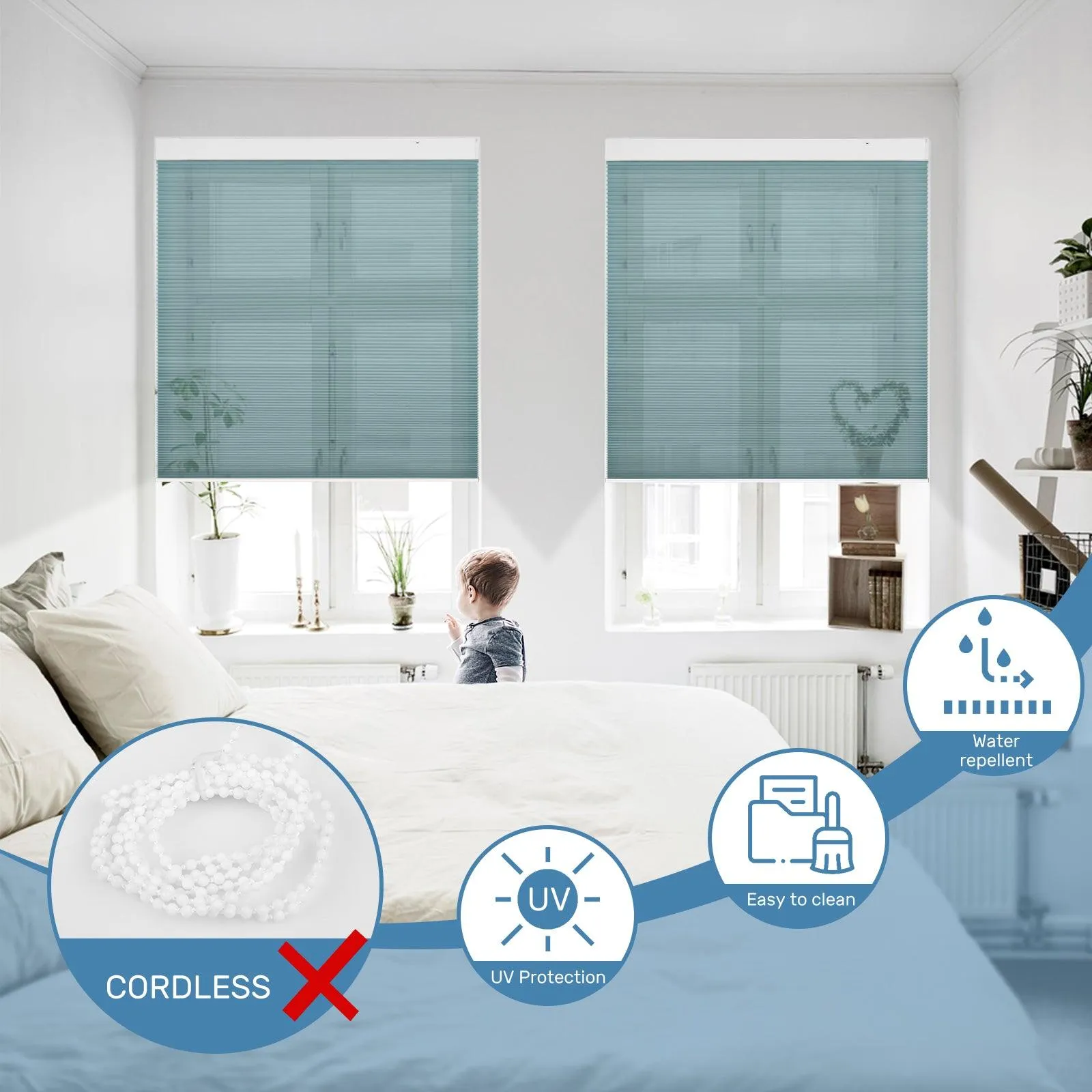 Motorized | Light Filtering | Rechargeable | Cellular Shades | Customizable