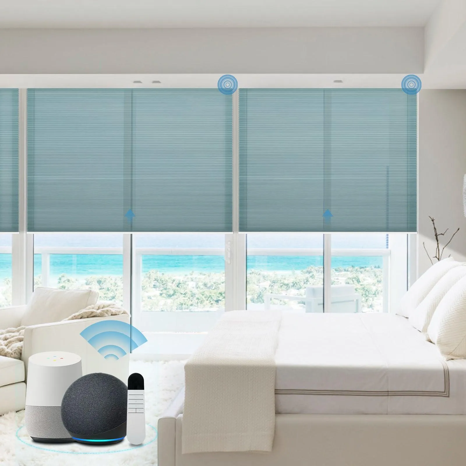 Motorized | Light Filtering | Rechargeable | Cellular Shades | Customizable