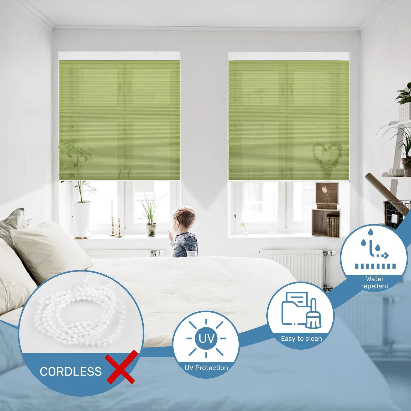 Motorized | Light Filtering | Rechargeable | Cellular Shades | Customizable