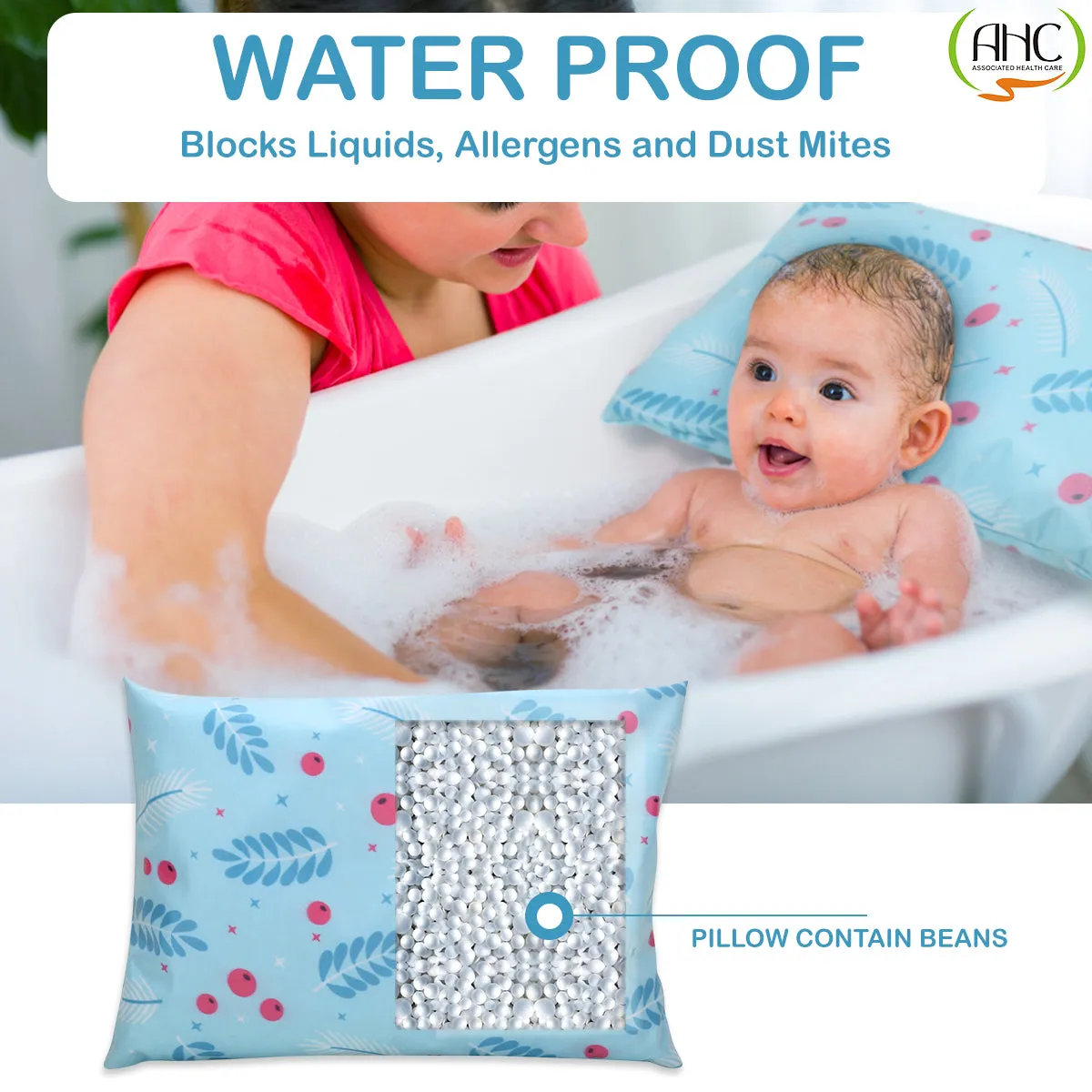 Newborn Waterproof Bathing Pillow for Bathing Chair/Tub/Sheet