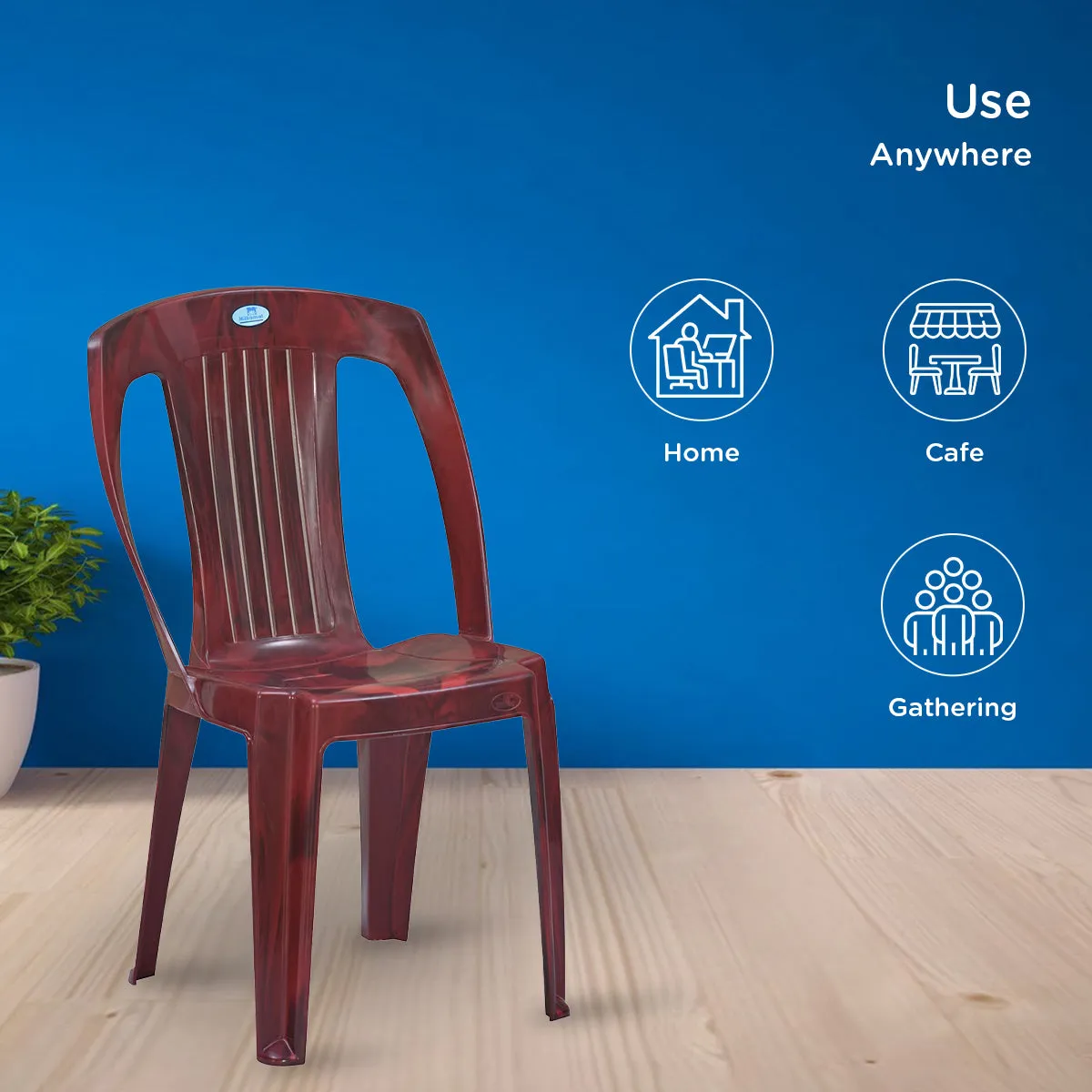 Nilkamal CHR 4032 Plastic Armless Chair