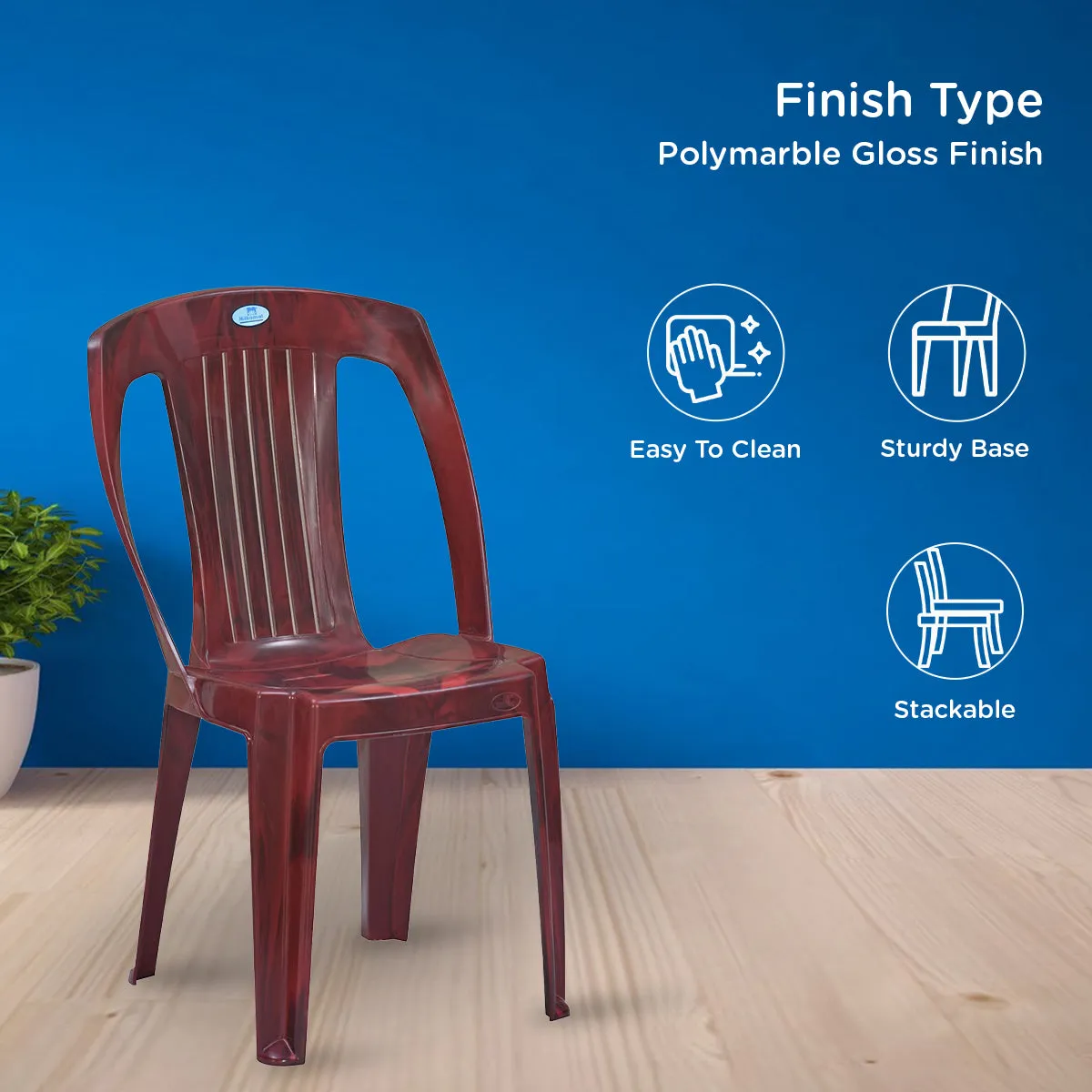 Nilkamal CHR 4032 Plastic Armless Chair