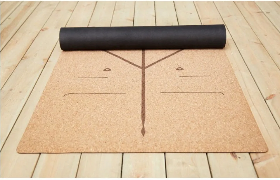 Non-Slip Natural Cork Yoga Mat With Bag