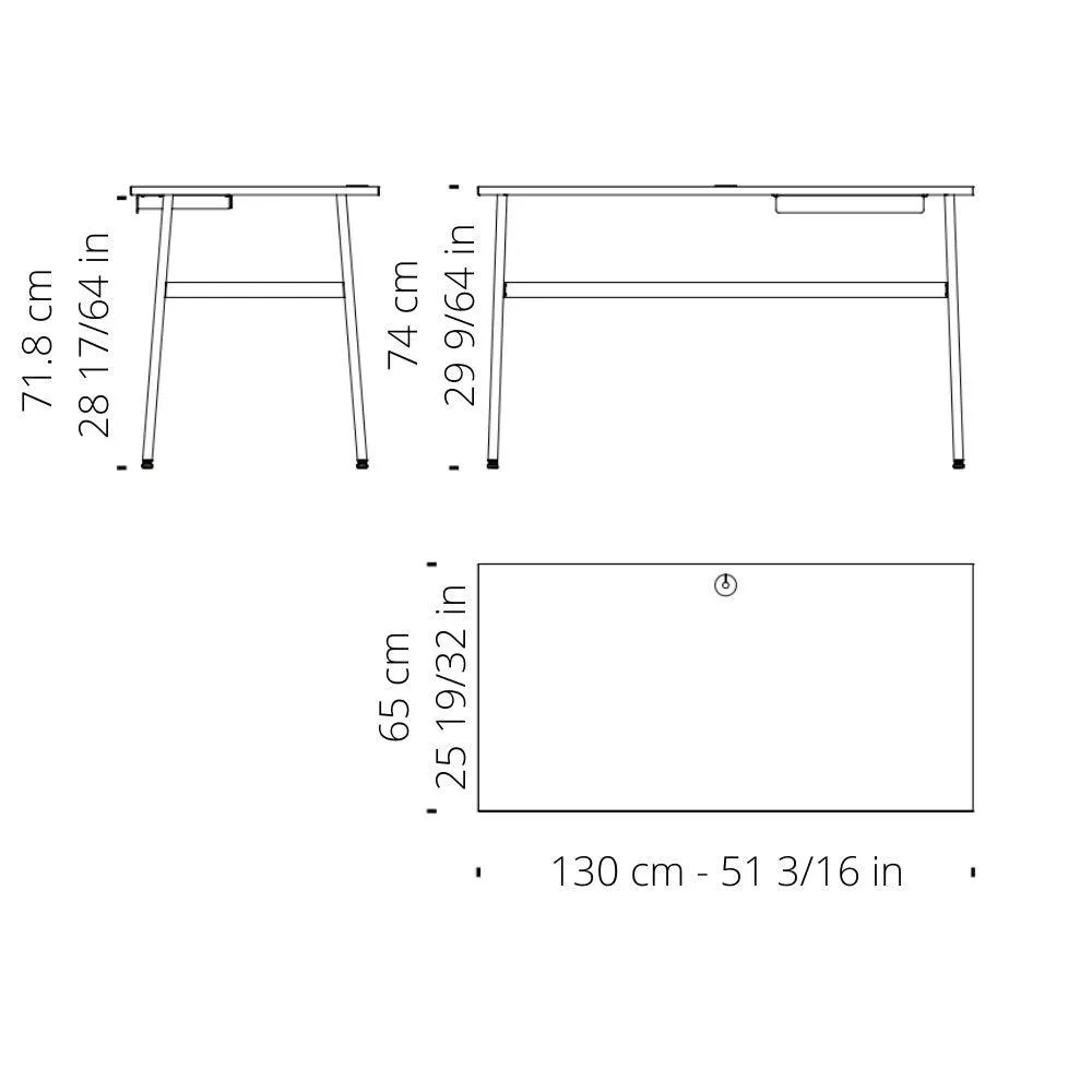 Normann Copenhagen Journal steel desk with laminated table-top