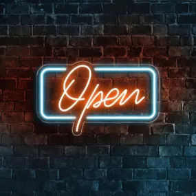 Open Neon Light Sign