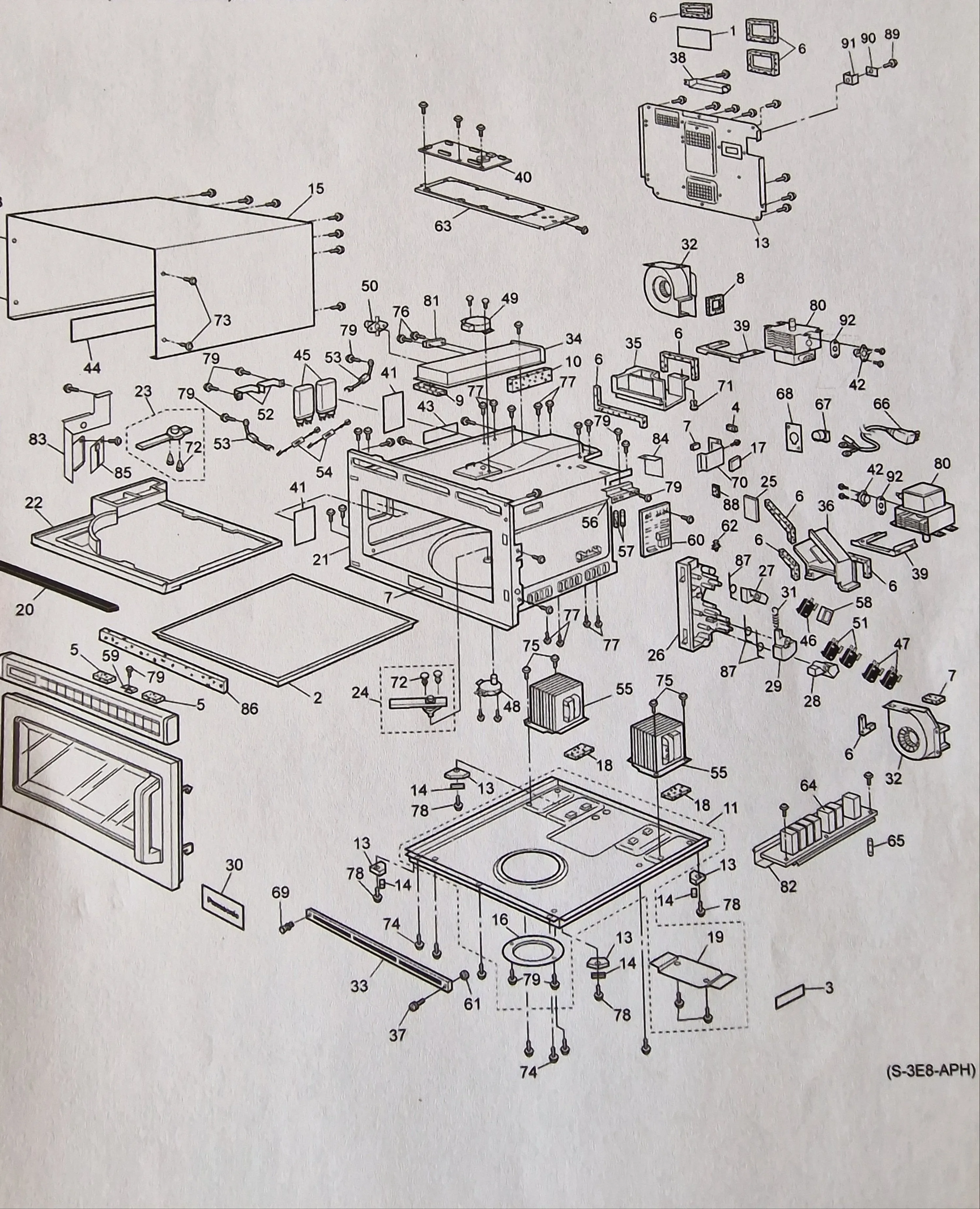 Panasonic NE-1257, Panasonic NE-1447 plastic lamp cover - KIT14