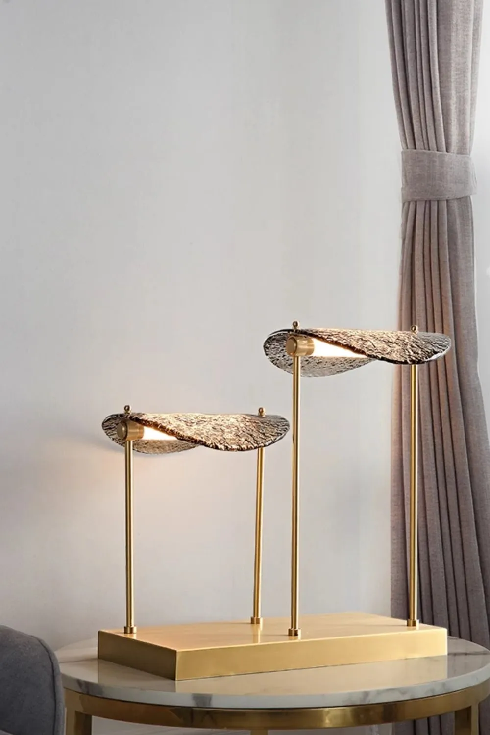 Paolo Castelli Manta Smoked Table Lamps