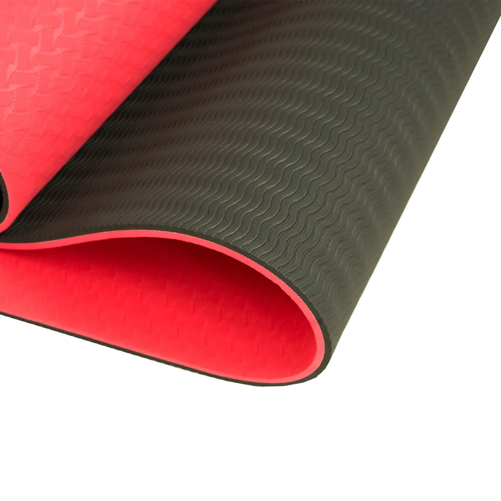 Powertrain TPE Pilates Exercise Yoga Mat 8mm - Red