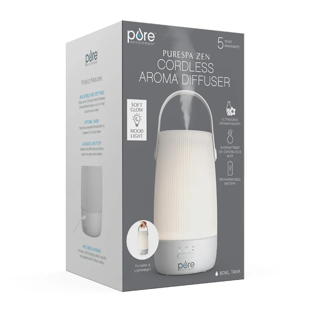 PureSpa™ Zen Cordless Essential Oil Diffuser & Light