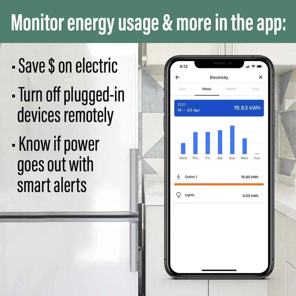 radiant 15A Smart Outlet with Netatmo, Nickel