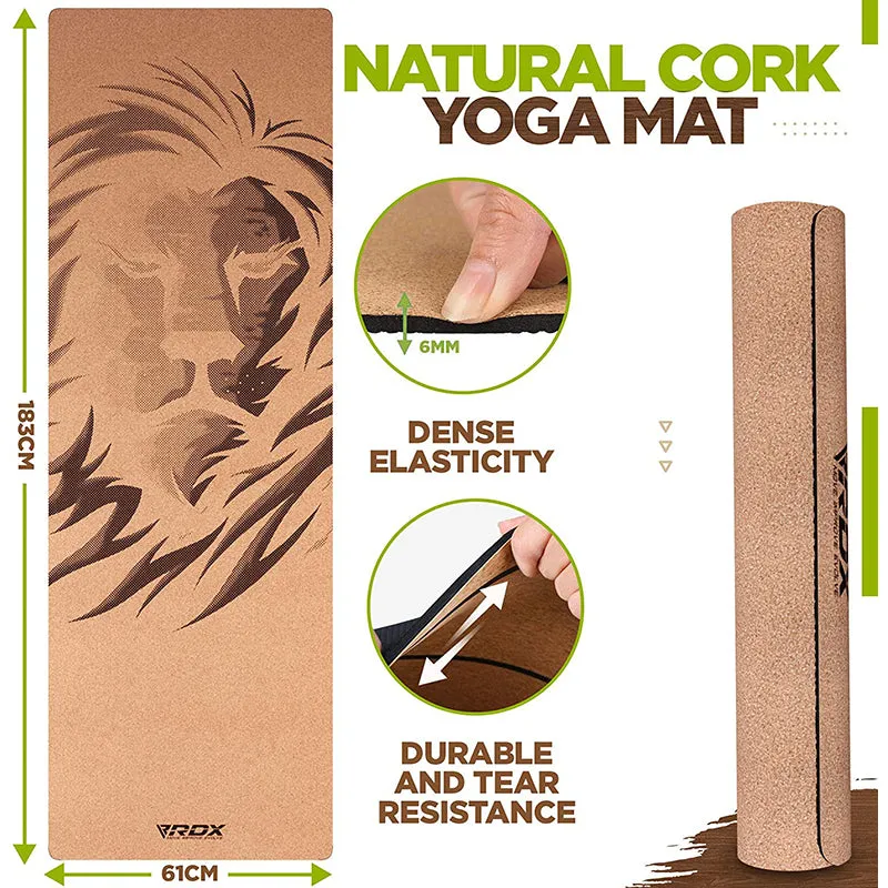 RDX D1 6mm Cork Yoga Mat