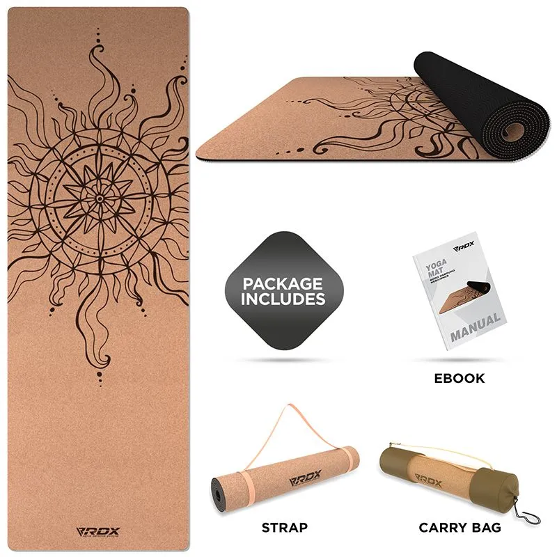 RDX D2 6mm Cork Yoga Mat