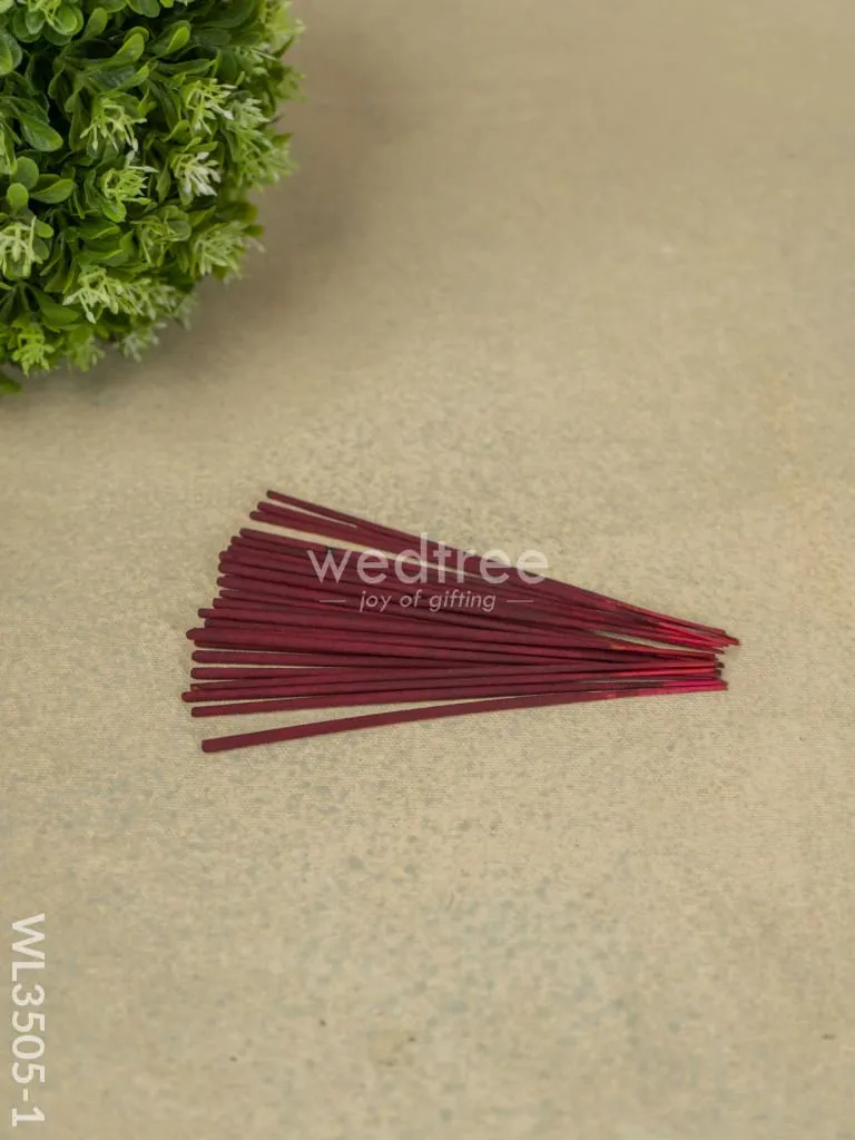 Red Pottery Diffuser Candle Holder with Rose Oil and Incense Sticks - WL3505-1