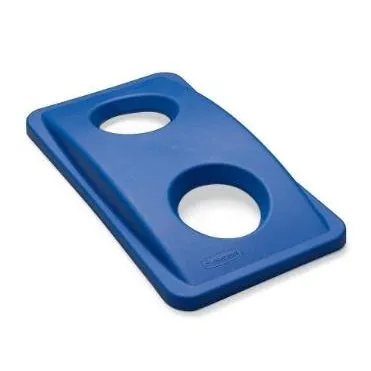 RUBBERMAID SLIM JIM RECTANGULAR RECYCLING CONTAINER LID - BLUE