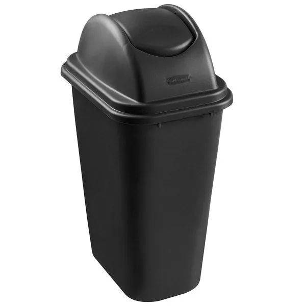 RUBBERMAID SWING DOME LID FOR RECTANGULAR TRASH CAN 10.25 GAL - BLACK