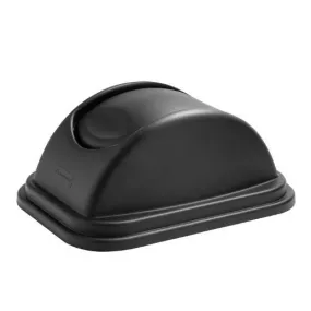 RUBBERMAID SWING DOME LID FOR RECTANGULAR TRASH CAN 10.25 GAL - BLACK