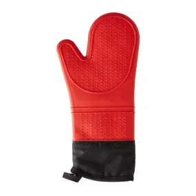 SafeMitt 15" Red Silicone Oven Mitt - 187SILCN15RD