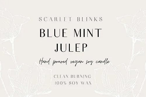 Scarlet Blinks Blue Mint Julep Candle | Soy Wax Candles | Aroma Therapy Candles | Burning Time :-45 HRS Pack of 3