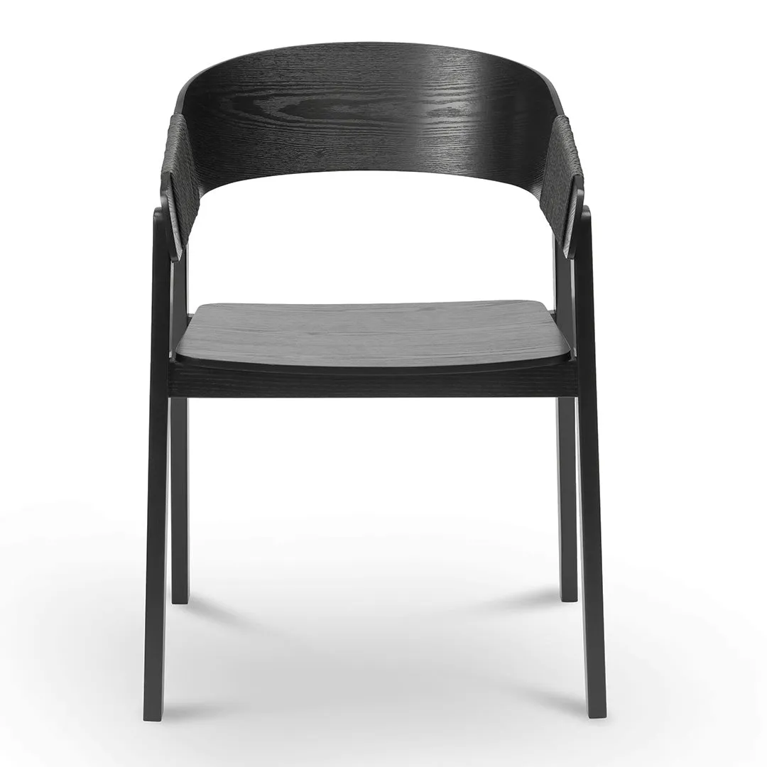 Set of 2 - Phelps Dining Chair - Full Black