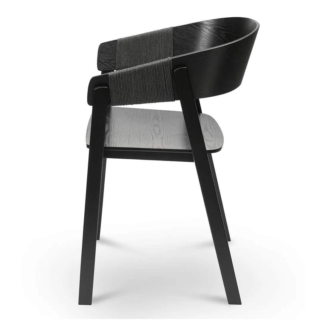 Set of 2 - Phelps Dining Chair - Full Black