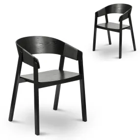 Set of 2 - Phelps Dining Chair - Full Black