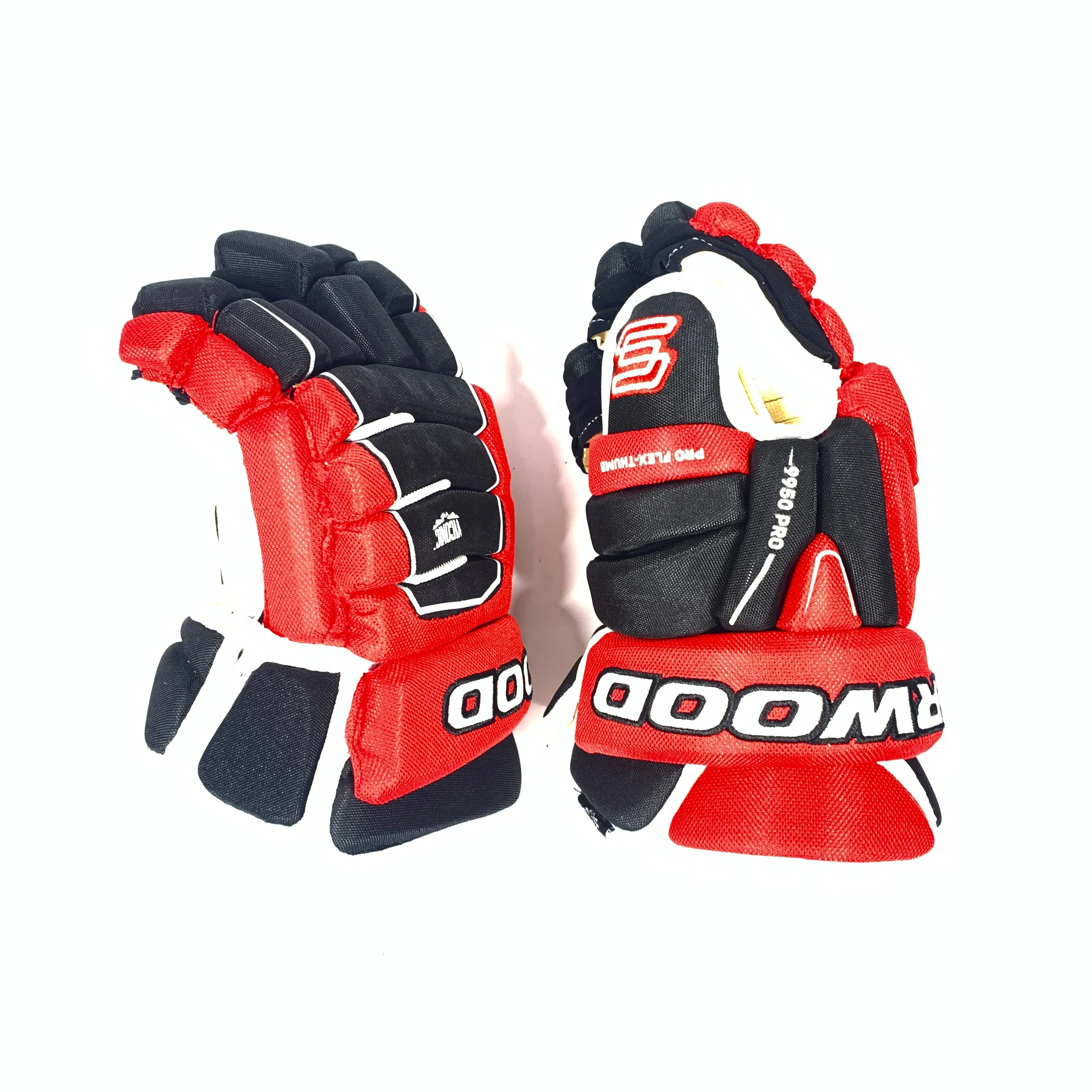 Sherwood 9950 Pro 4 Roll - Senior Hockey Glove (Black/Red/White)