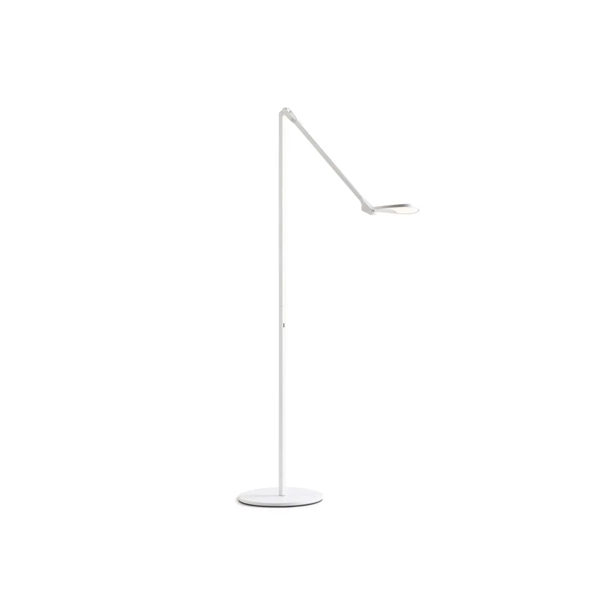 Splitty Matte White Contemporary LED Floor Lamp with USB Port