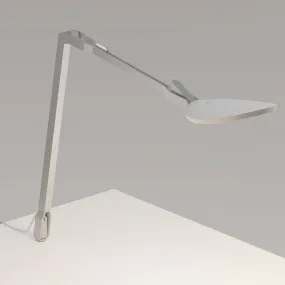 Splitty Reach Silver Contemporary LED Desk Lamp with Through-Table Mount and USB Port