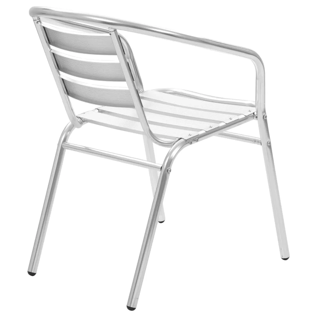 Stackable Patio Chairs Outdoor Chair with Triple Slat Back Aluminum