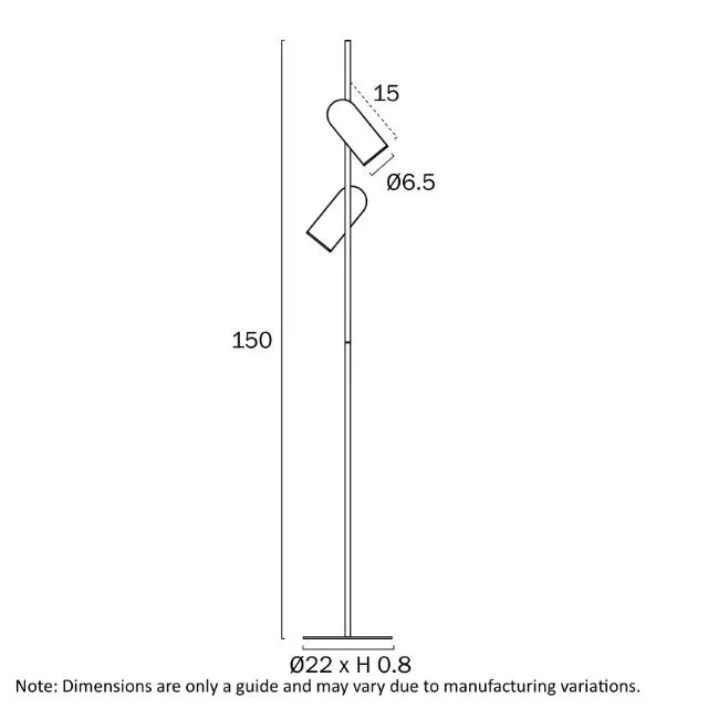 Telbix Kindle Floor Lamp Gu10