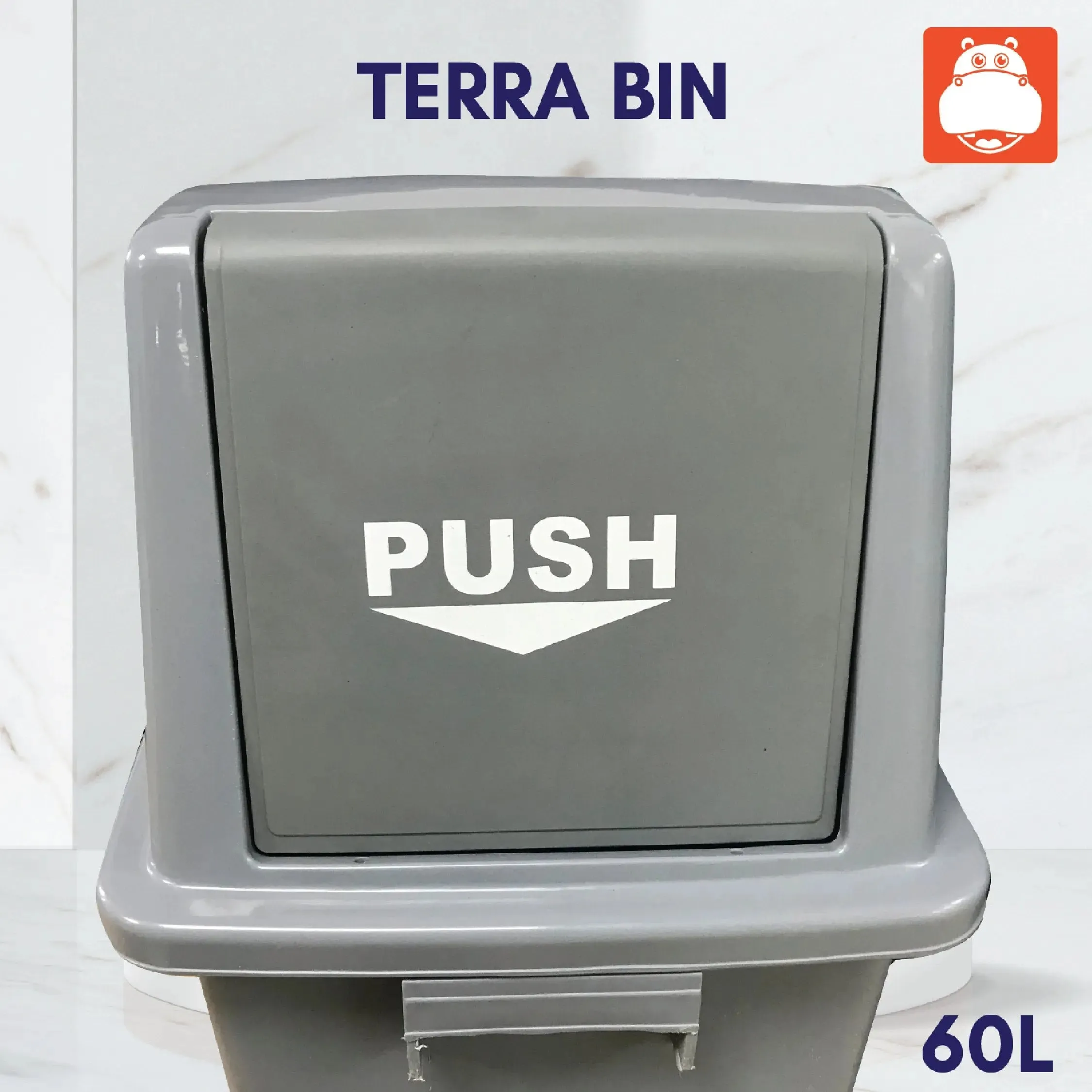 TERRA TSB-1 Slim Bin | 60L Recycling and Waste Bin | Space-Saving Trash Can with Recycling Option | Eco-Friendly Waste Solution