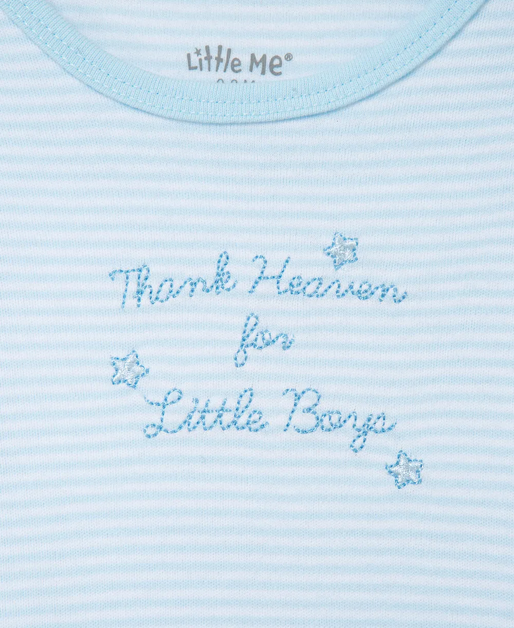 Thank Heaven for Little Boys Sleeper Gown And Hat