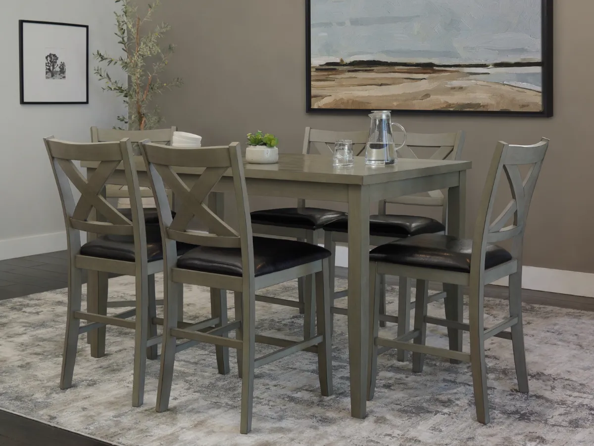 Theodore 7-pc Counter Dining Set