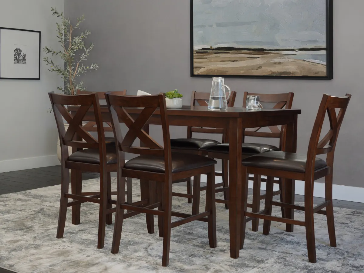 Theodore 7-pc Counter Dining Set