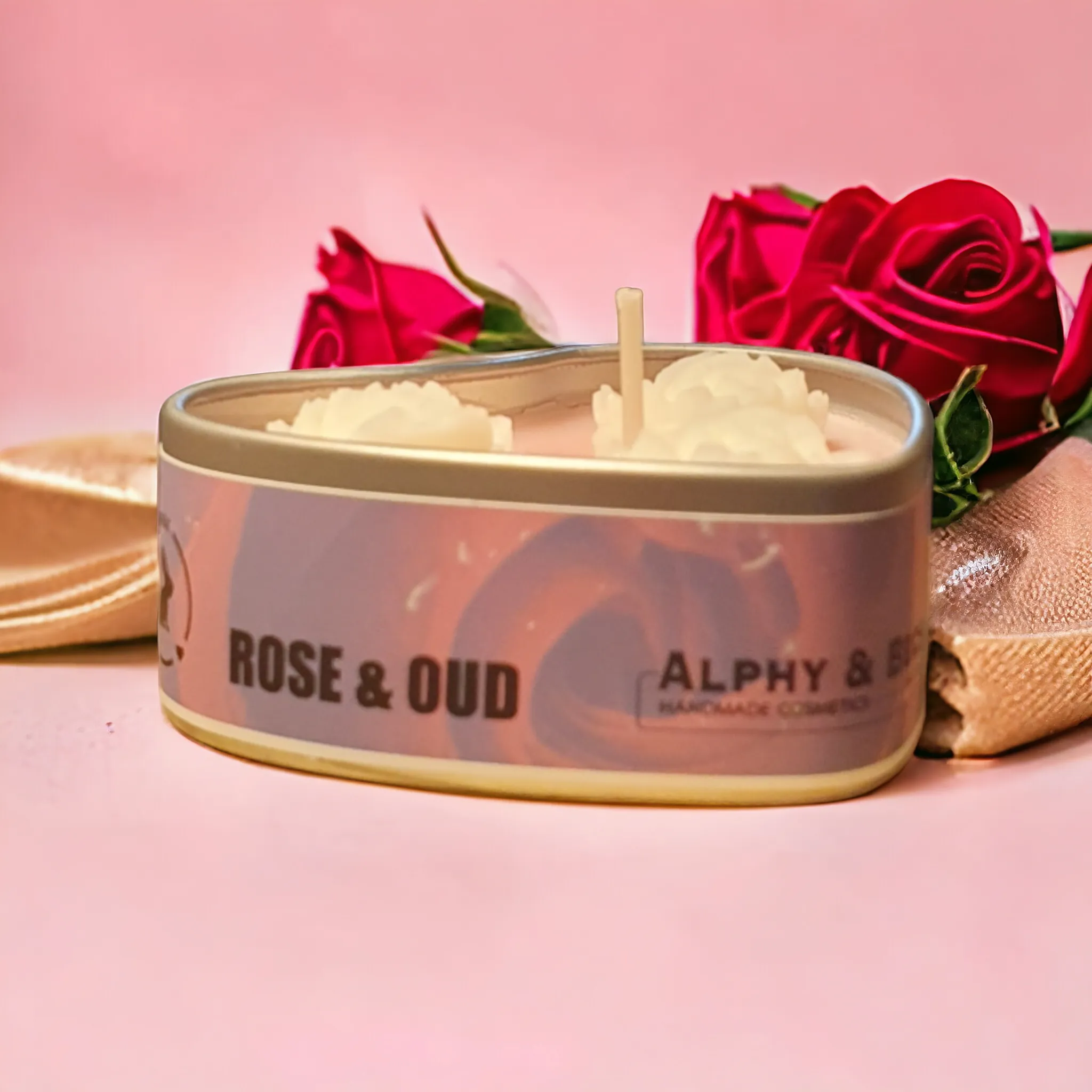 Vegan Soy Candle - Rose & Oud